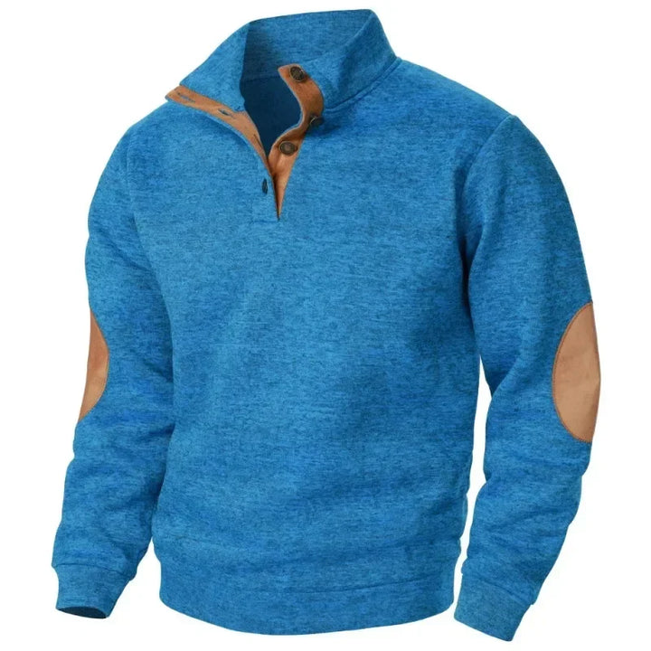 Comfortable men's V-neck sweatshirt, ideal for autumn outfits, spring fashion & everyday casual style.