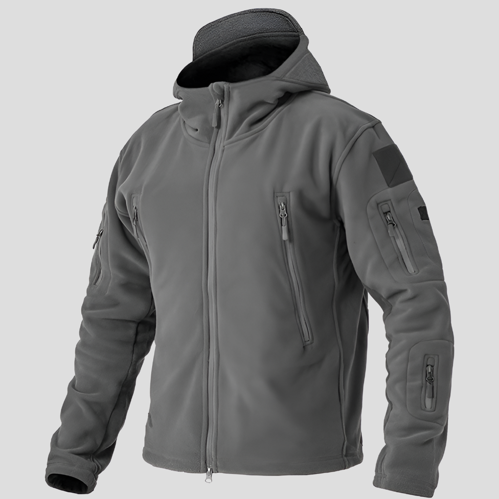 Durable men's casual outdoor jacket with zippered pockets, ideal for everyday wear & active adventures.