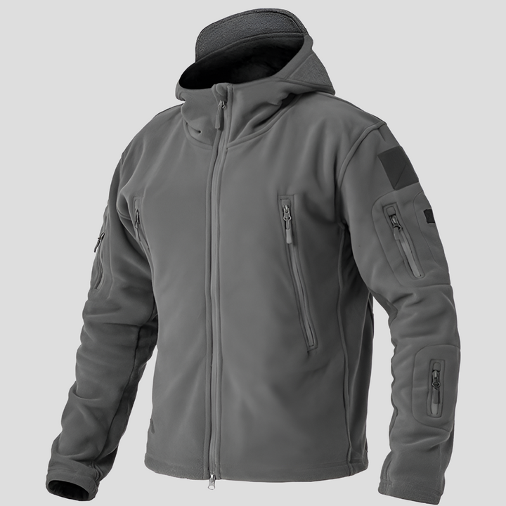 Durable men's casual outdoor jacket with zippered pockets, ideal for everyday wear & active adventures.