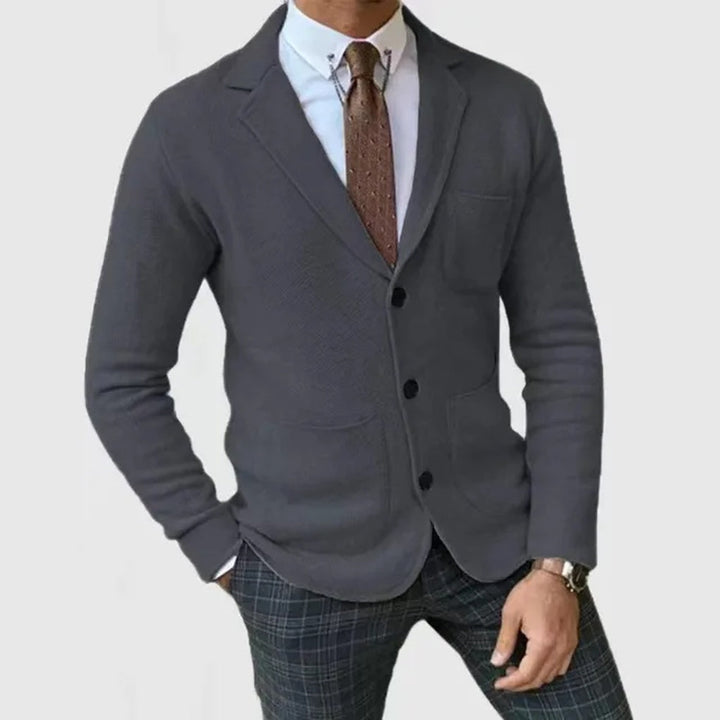 Stylish men's casual blazer, ideal for versatile smart casual outfits in spring or fall fashion.