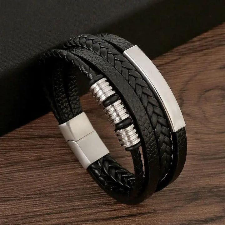 Luxury men's bracelet, a stylish and versatile wristband for casual, formal, or everyday wear. Men's jewelry.
