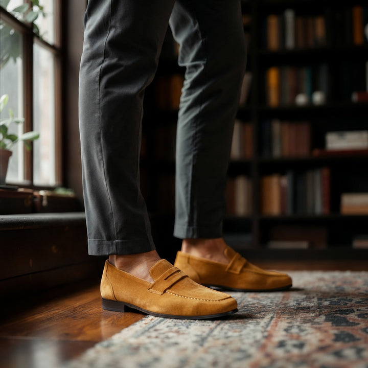 Comfortable men's fashion loafers, offering a blend of casual ease and formal shoe sophistication.