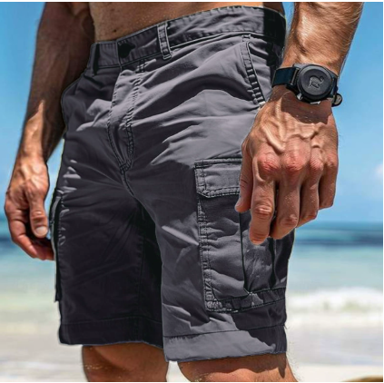 Men's versatile cargo shorts, comfortable and practical for casual wear. Ideal summer shorts for everyday utility and style.