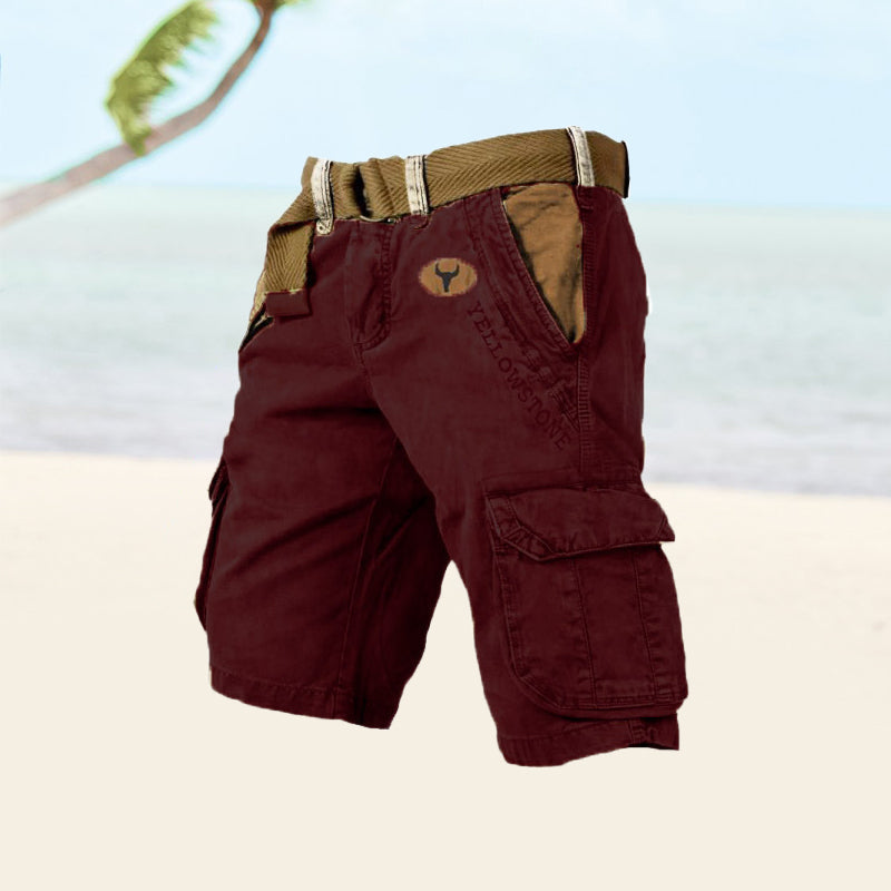 Men's outdoor cargo shorts, comfortable & stylish, perfect for summer adventures and versatile everyday use.