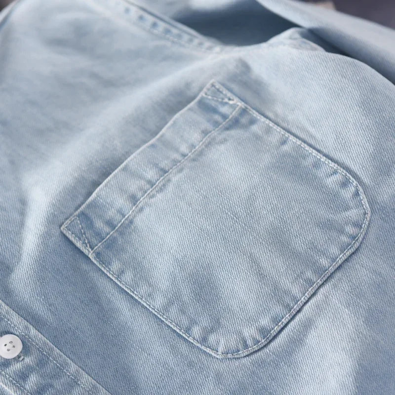 Relaxed fit men's button-down shirt for everyday wear, long sleeve, great for casual fashion.