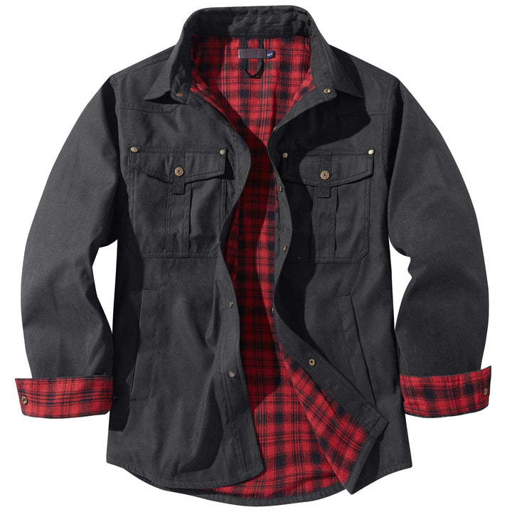 Side view: Men's versatile insulated jacket, ideal for layering and comfort.