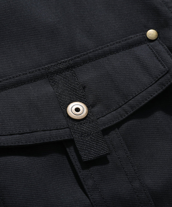 Back view: Men's versatile insulated jacket, offering comfort & style in cold weather.