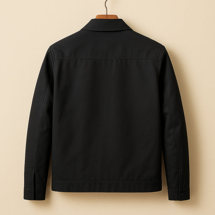 Men's zip-up jacket, lightweight outerwear with comfortable checked lining, great for casual fashion.
