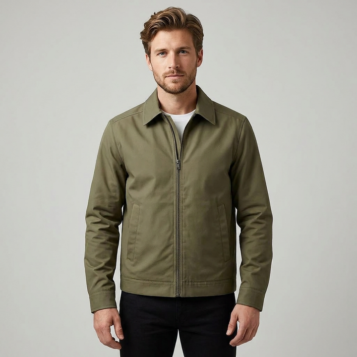 Men's versatile lightweight outerwear, a zip-up transitional jacket for smart casual & everyday fashion.