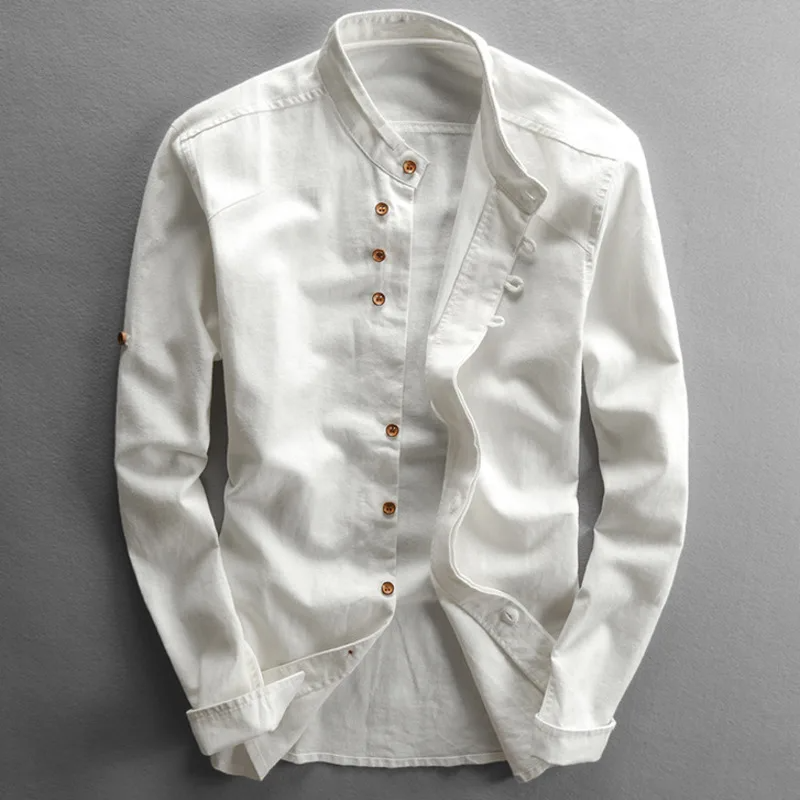 Refined men's long sleeve button-up shirt, great for casual or smart casual everyday style. Men's versatile apparel.