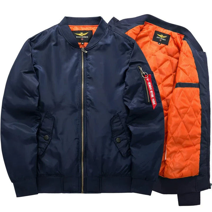 Lightweight men's outdoor jacket for travel & casual wear. Weather-resistant, comfortable spring/fall outerwear.