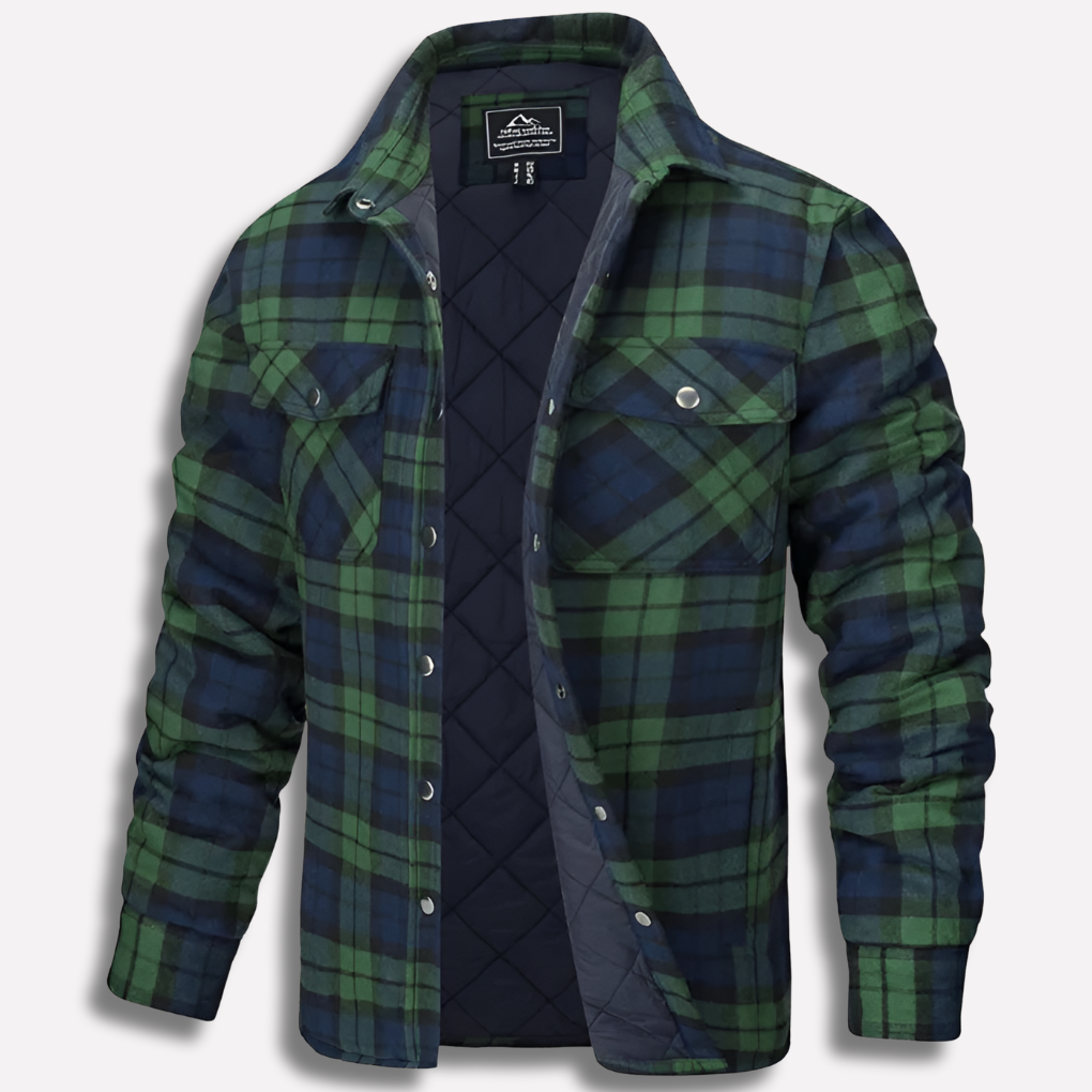 Comfortable men's long sleeve plaid shirt. A versatile button-down, perfect casual top for everyday wear & layering.