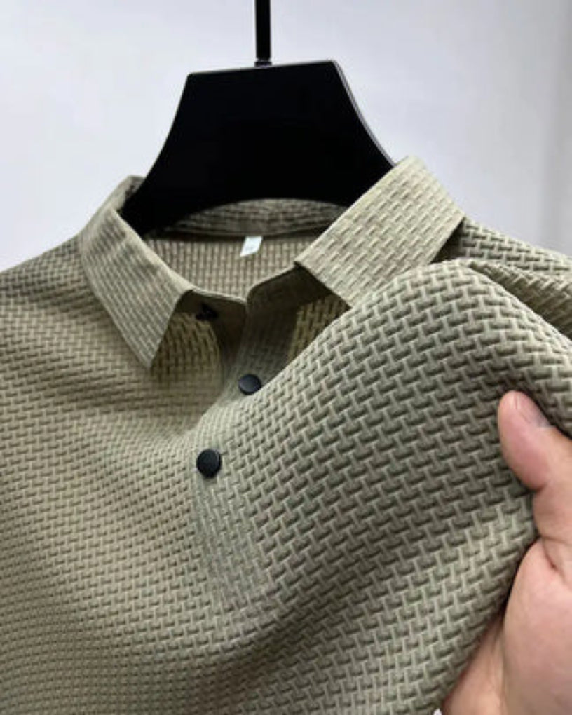 Men's classic polo shirt, a stylish short-sleeve top offering elegant comfort for office, casual & daily wear.