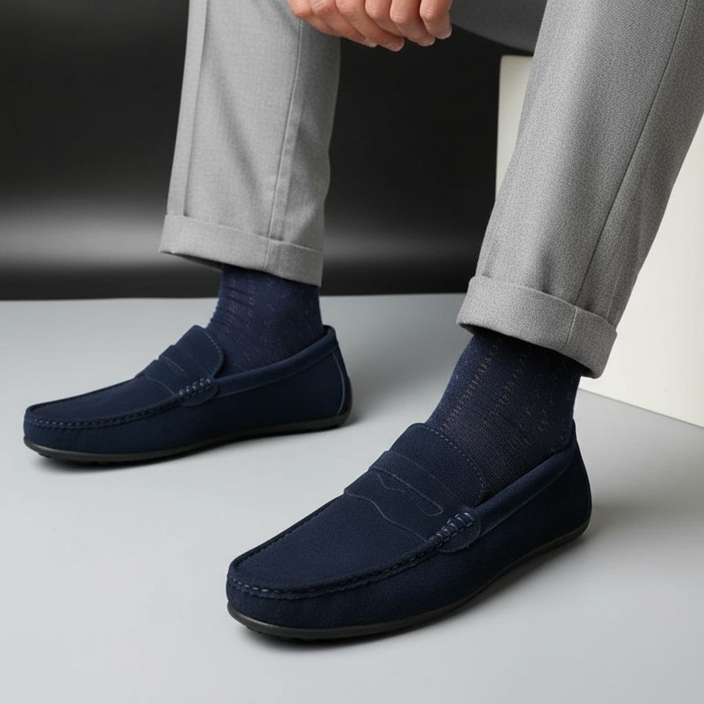 Men's versatile slip-on loafers, perfect for effortless smart casual style. Comfortable everyday footwear.