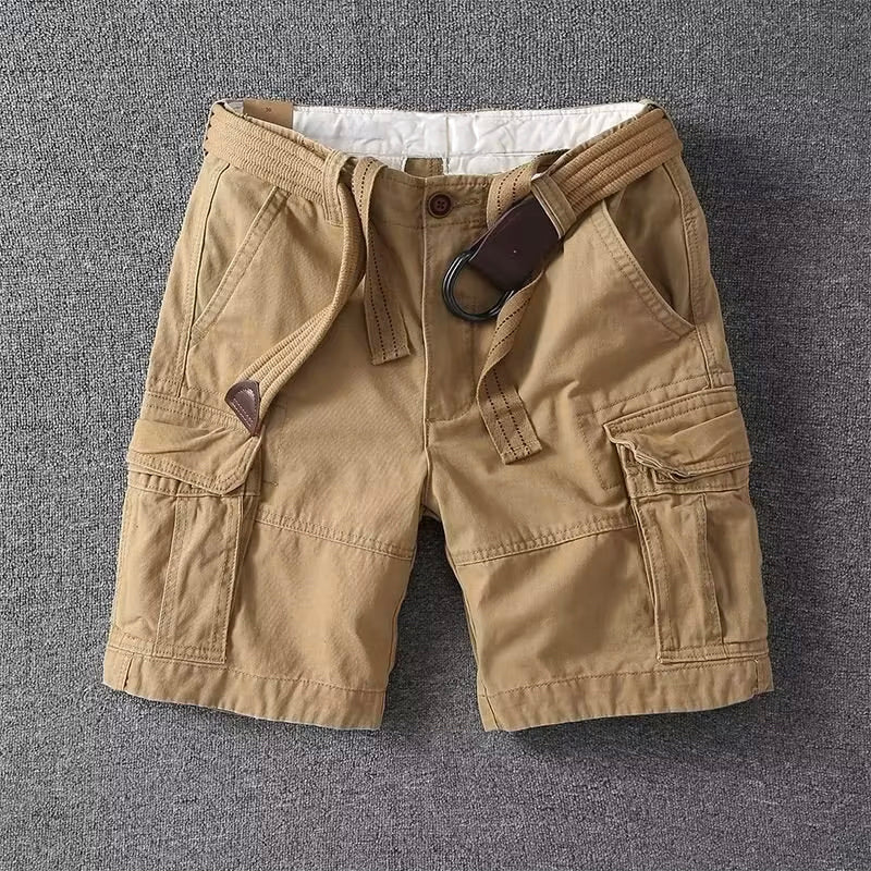 Men's versatile straight leg cargo shorts. Multi-pocket design, perfect for casual summer wear & everyday comfort.