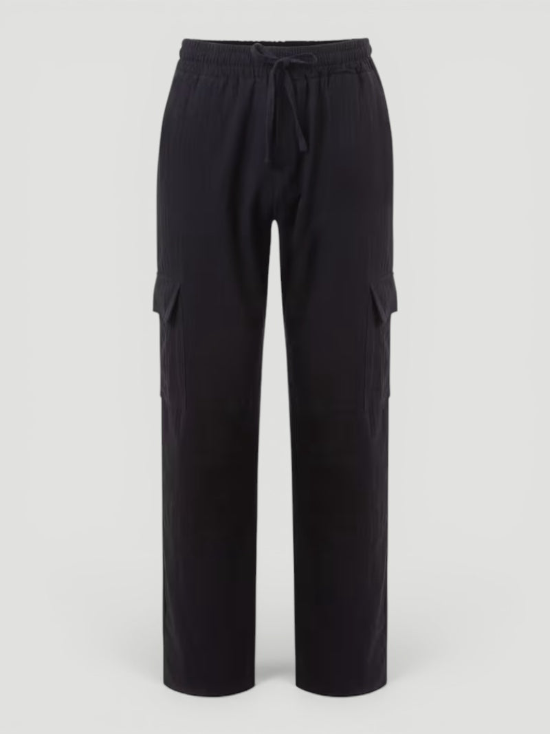 Victor Men's relaxed straight leg multi-pocket pants with drawstring. Versatile, breathable for casual comfort.