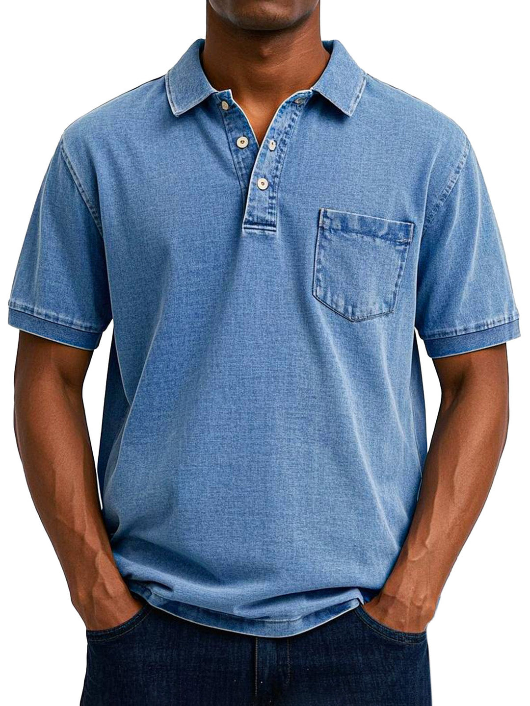 Men's vintage cotton polo shirt in a relaxed fit, perfect for casual everyday wear.