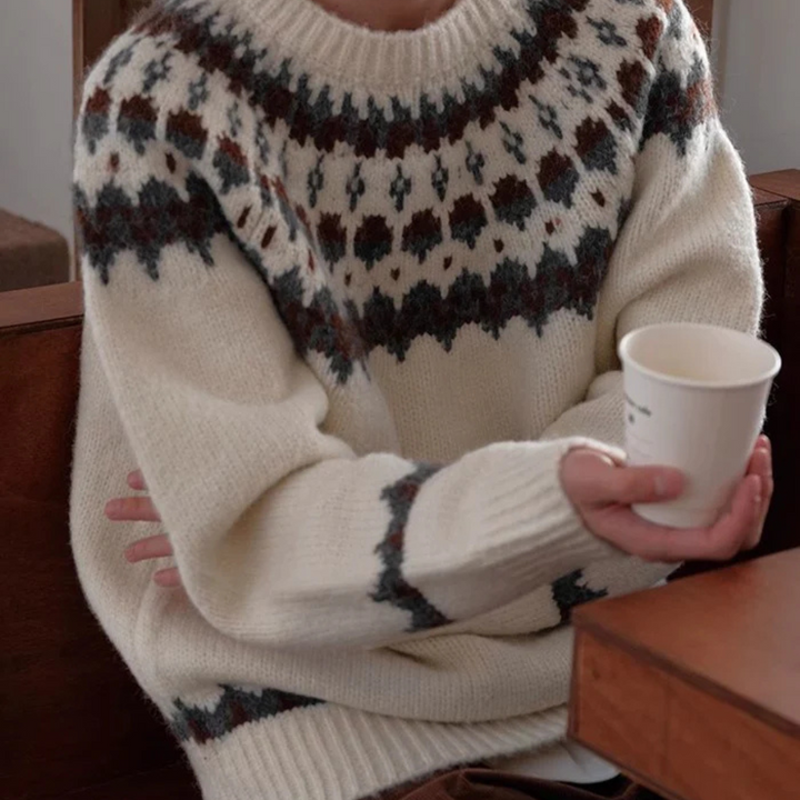 Classic men's retro knitwear sweater. Vintage crewneck pullover for effortless cool, casual fashion.