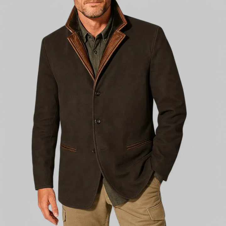 Men's vintage field jacket blazer, classic autumn outerwear for a casual and smart-casual layered look.