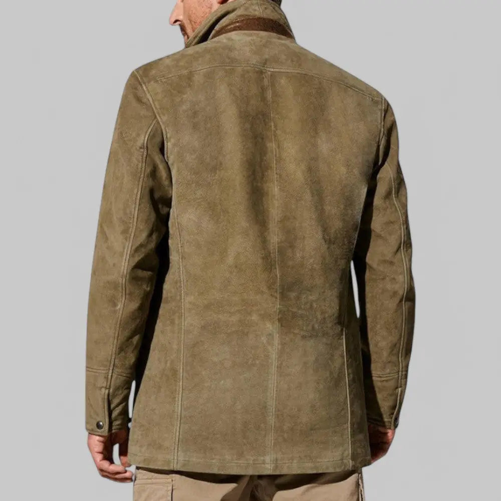 Classic men's autumn field jacket blazer, perfect for a vintage-inspired smart casual and layered style.