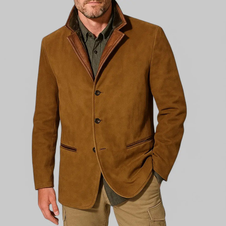Men's tailored vintage field jacket, a versatile autumn blazer for casual style and outerwear fashion.