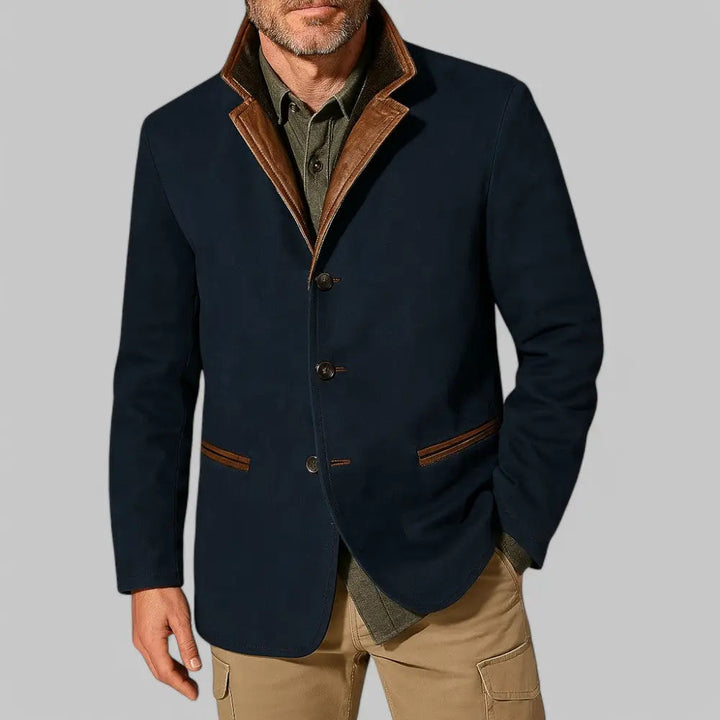 Autumn men's fashion: vintage field jacket blazer, offering a classic smart casual and comfortable outerwear.