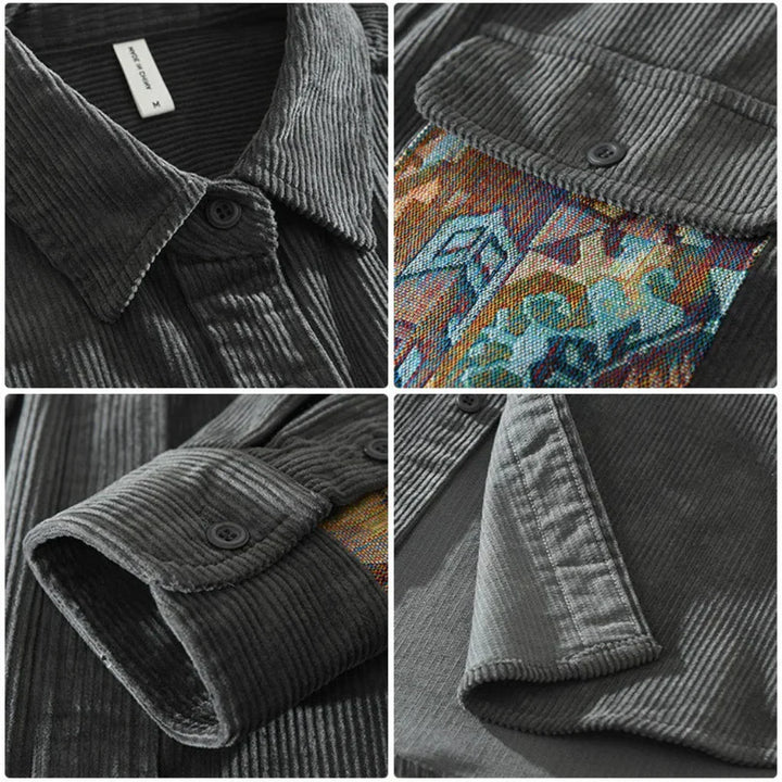 Men's timeless vintage long sleeve button-down shirt, a classic wardrobe essential for stylish layering.