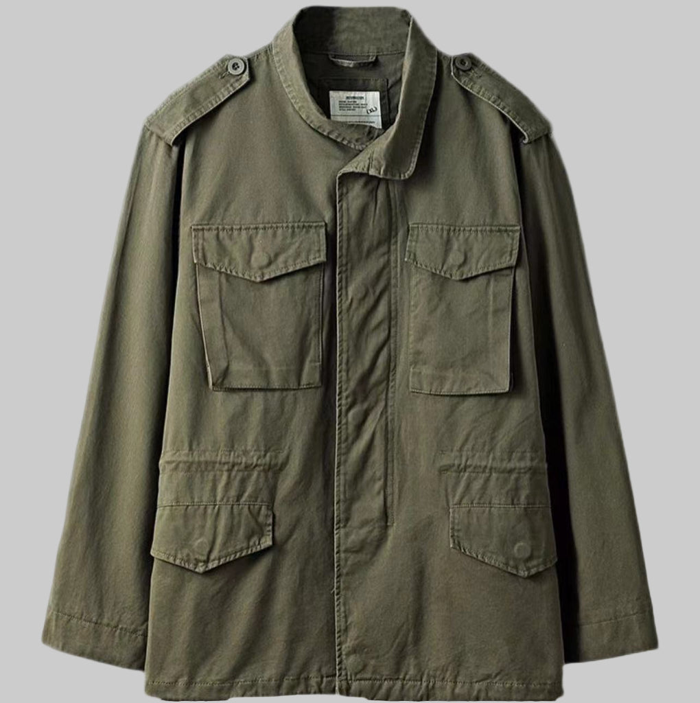 Durable men's field jacket, all-season military style. Classic design, perfect casual outerwear with adjustable fit.