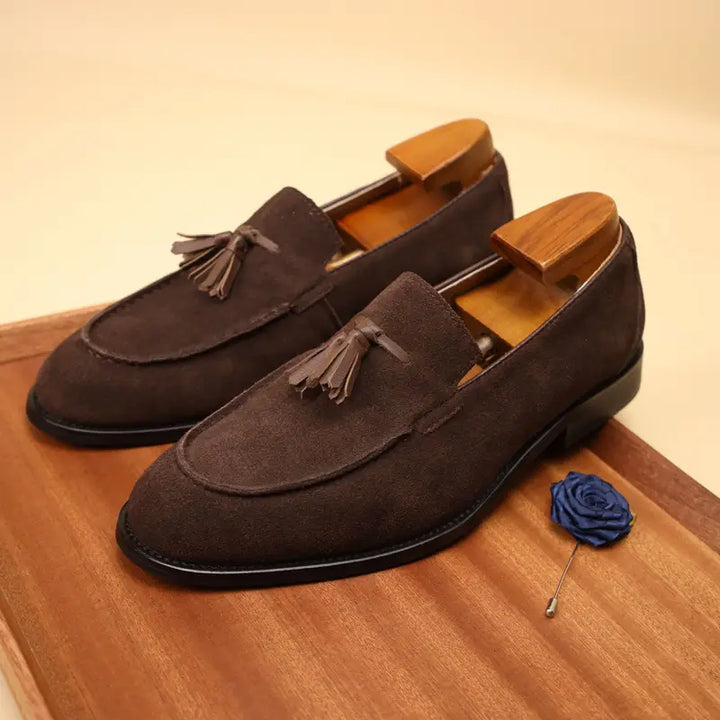 Men's vintage slip-on loafers, perfect for an elevated dress or casual style. Comfortable men's fashion shoes.