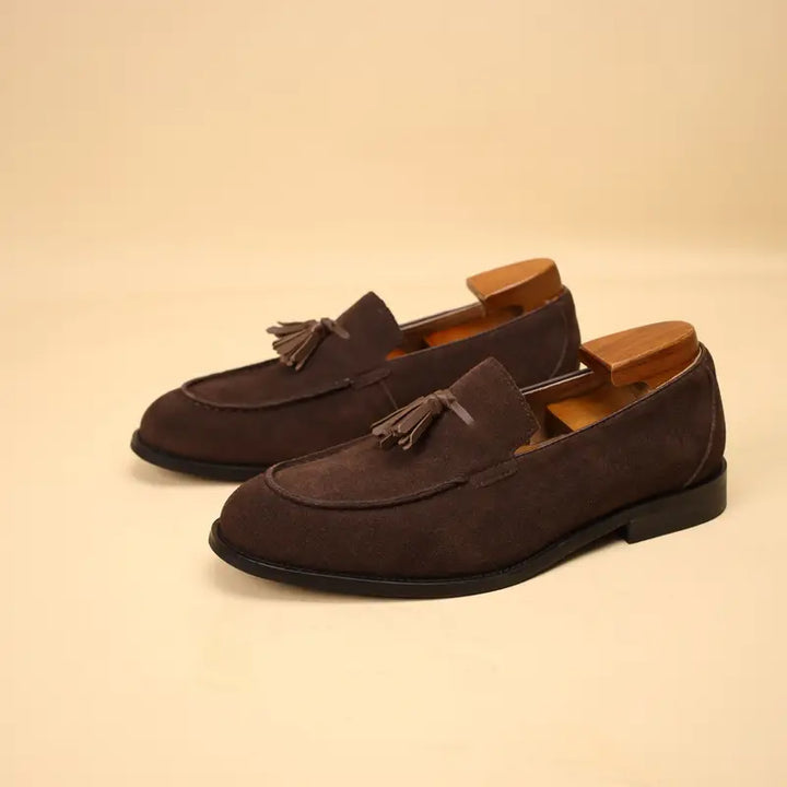 Men's comfortable vintage slip-on loafers for formal and casual wear. Anti-slip men's dress shoes.