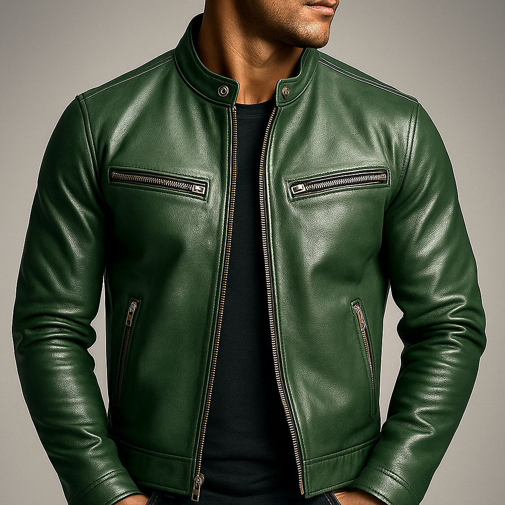 Men's vintage style jacket, timeless look for casual wear. Comfortable classic bomber outerwear.