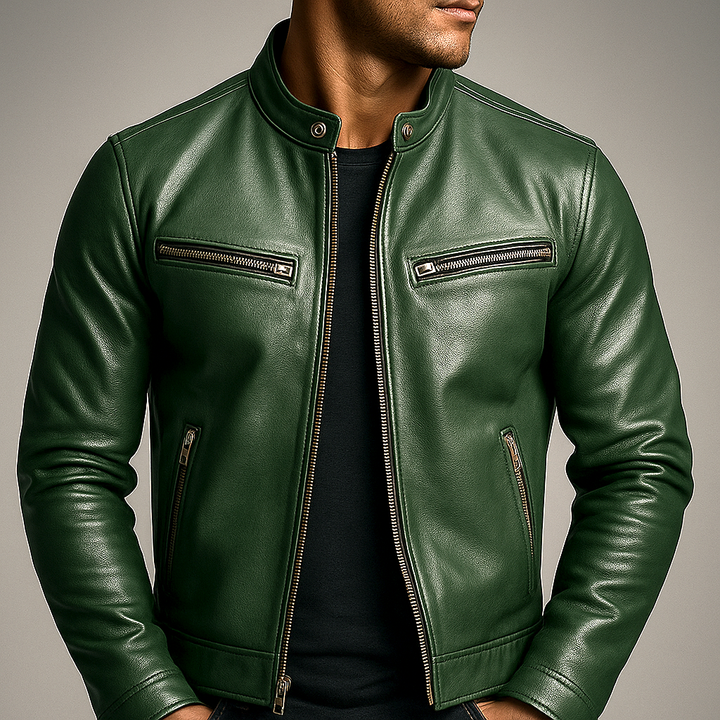 Men's vintage style jacket, timeless look for casual wear. Comfortable classic bomber outerwear.