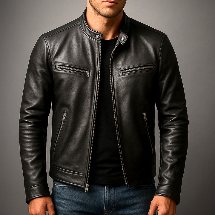 Stylish men's vintage bomber jacket, classic design & fit. Comfortable casual fashion outerwear for men.