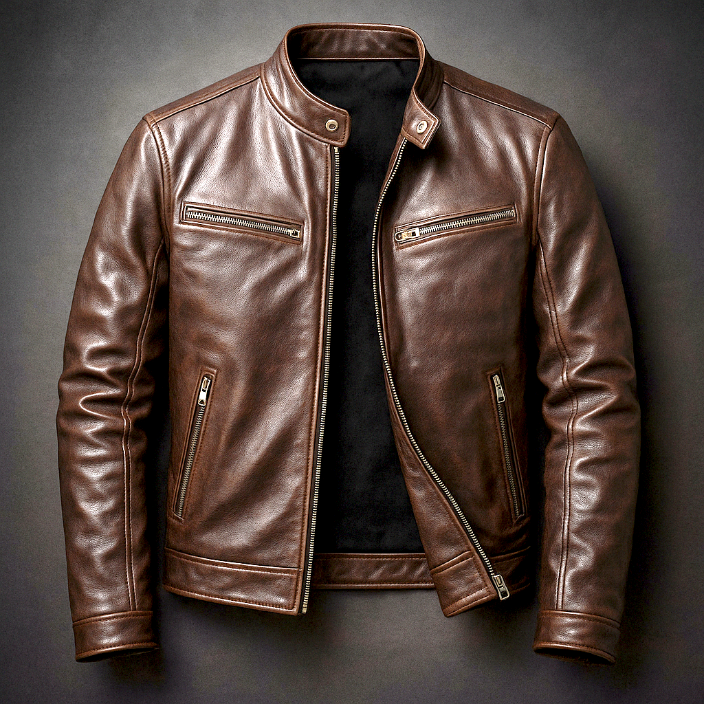 Classic men's vintage bomber jacket, stylish & comfortable. Perfect timeless outerwear for modern menswear.