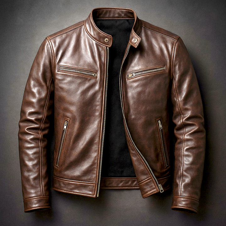 Classic men's vintage bomber jacket, stylish & comfortable. Perfect timeless outerwear for modern menswear.