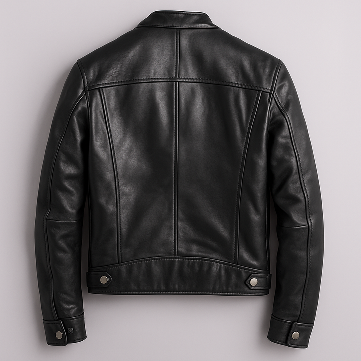 Stylish menswear vintage jacket, classic bomber for men. Comfortable and fashionable outerwear piece.