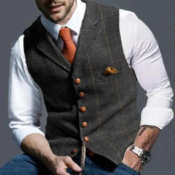 Authentic men's vintage waistcoat, a stylish and timeless vest for classic menswear.