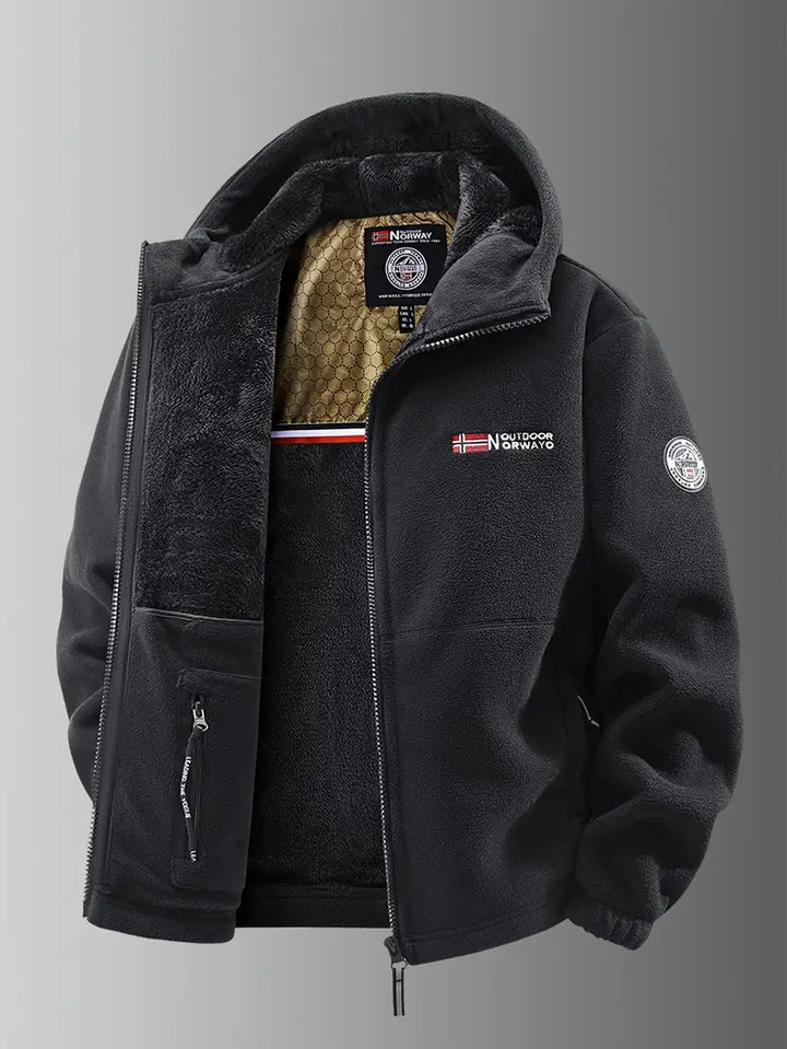 Men's warm, durable winter jacket, timeless outdoor style, insulated & water resistant for cold weather.