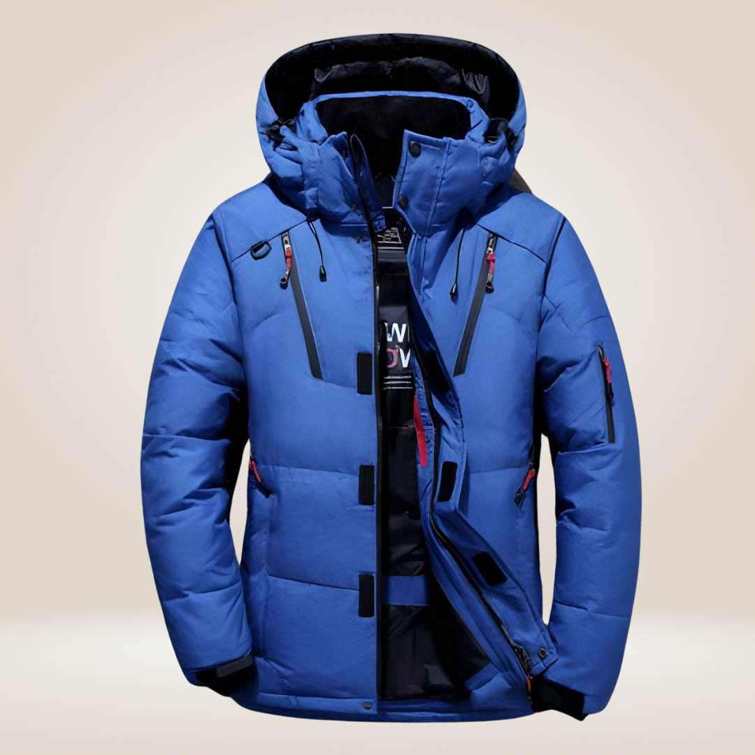 Men's waterproof & windproof parka jacket. Insulated for ultimate warmth in cold outdoor conditions.