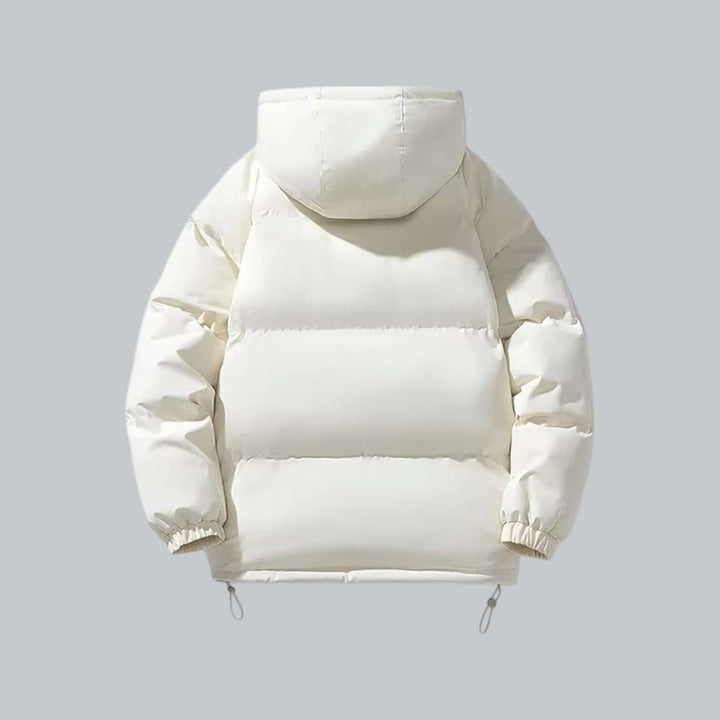 Men's fashionable winter parka for extreme cold. Warm, durable jacket with an adjustable hood offers great protection.
