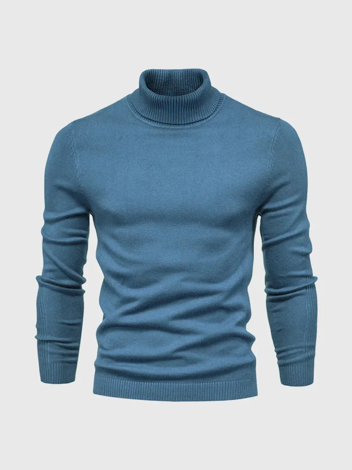 Casual men's turtleneck sweater, perfect for everyday fall wear. Washable & versatile.