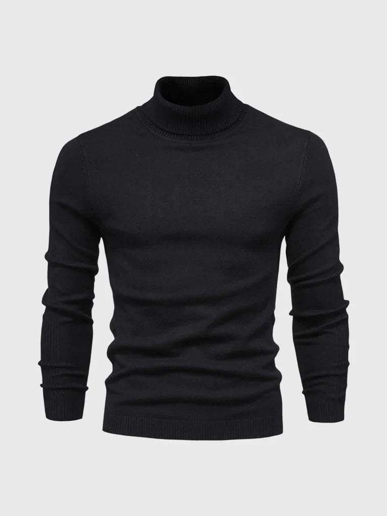 Durable, washable men's turtleneck sweater. Great for fall & winter men's fashion.