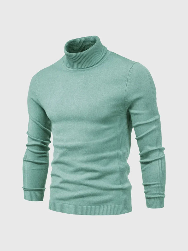 Stylish men's long-sleeve turtleneck pullover. Versatile men's apparel for any season.