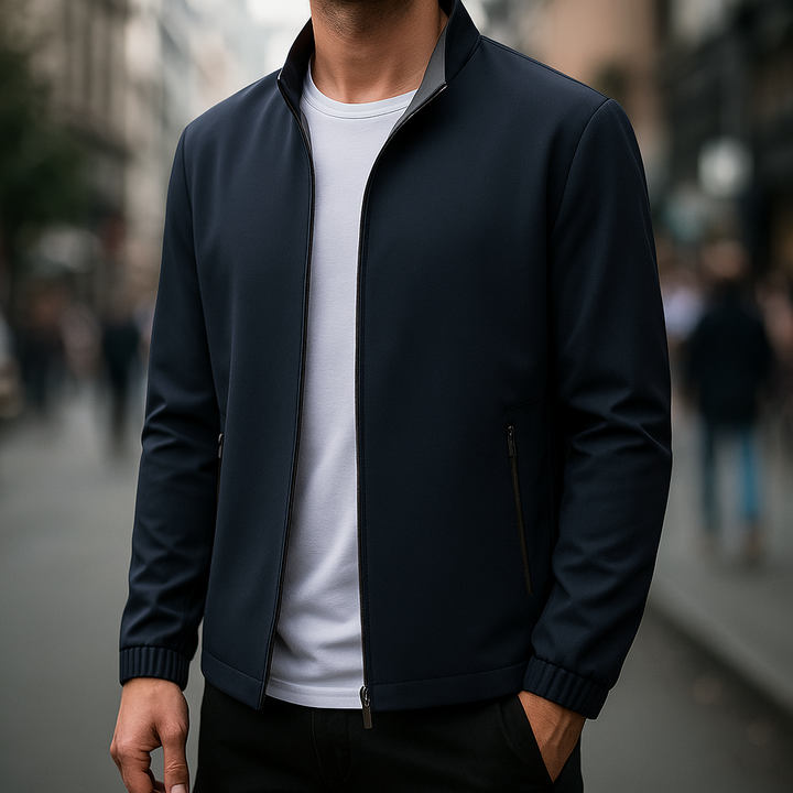 Lightweight men's spring jacket, perfect casual outerwear for mild, damp autumn days. Stylish & versatile.