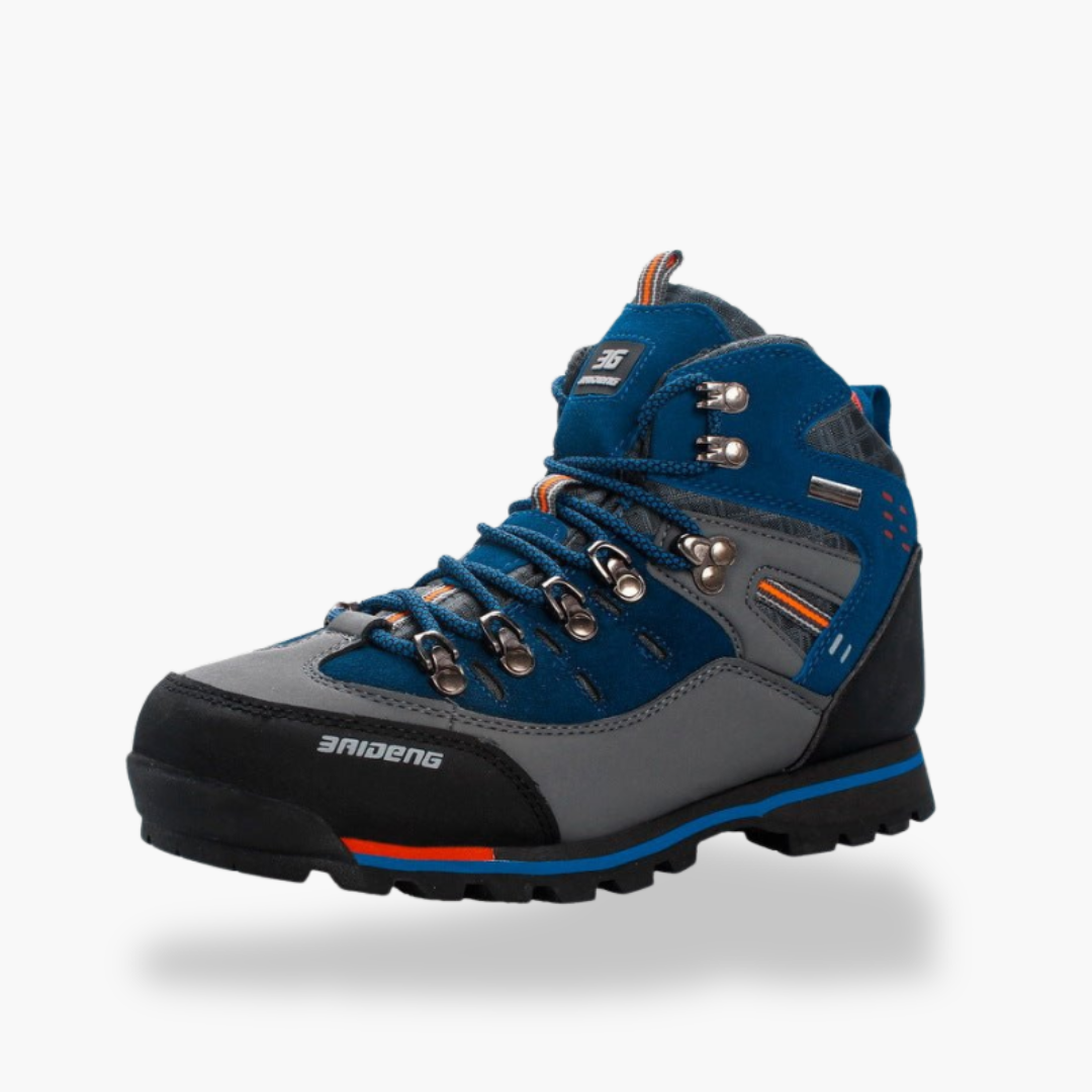 High-performance men's waterproof hiking boots, durable and comfortable for all-terrain outdoor use.
