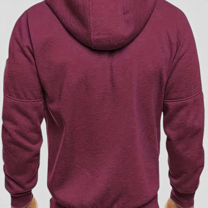 Men's fall fashion waterproof zip hoodie, loose fit & comfortable.