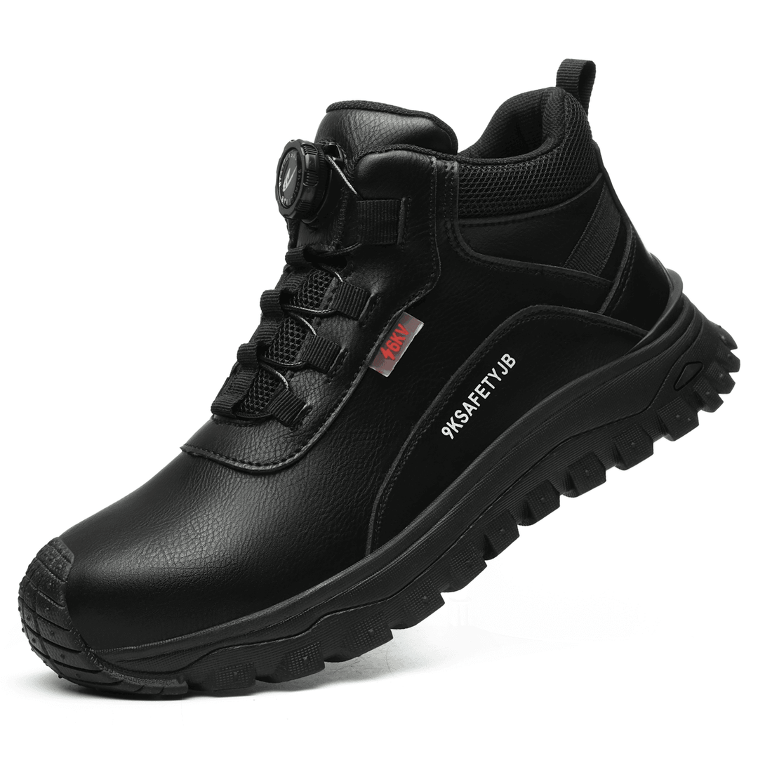 Durable men's waterproof work shoes, ideal for wet conditions, ensuring dry feet and all-day comfort.