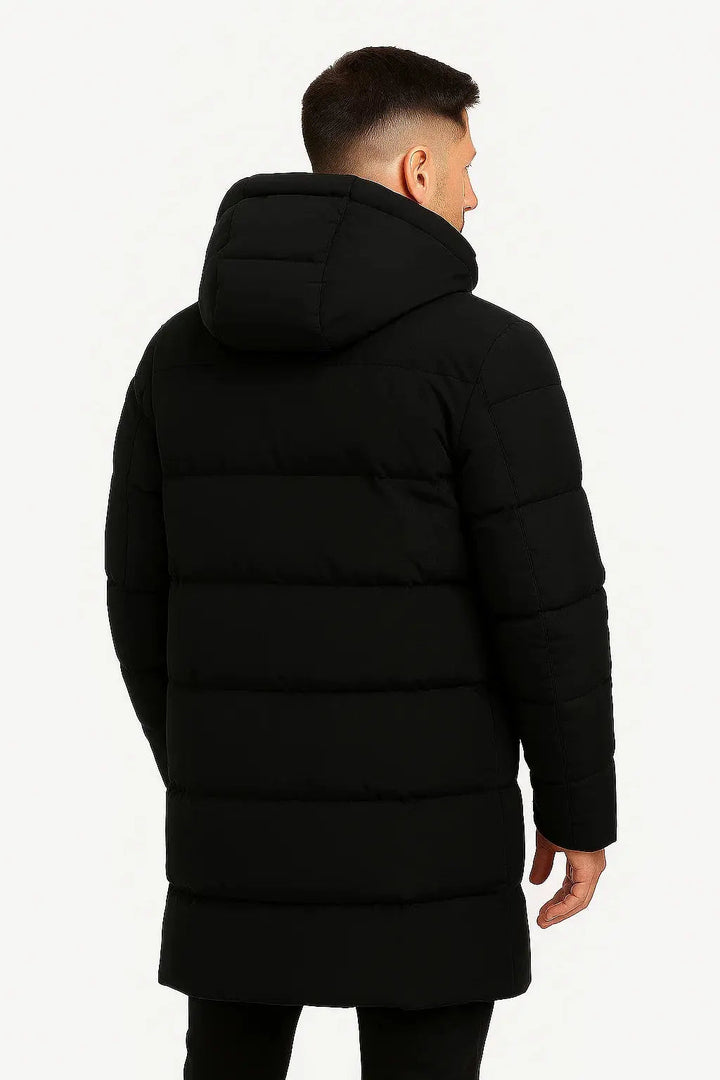 Durable men's waterproof & windproof puffer jacket. Perfect warm outerwear for cold winter seasonal gear.