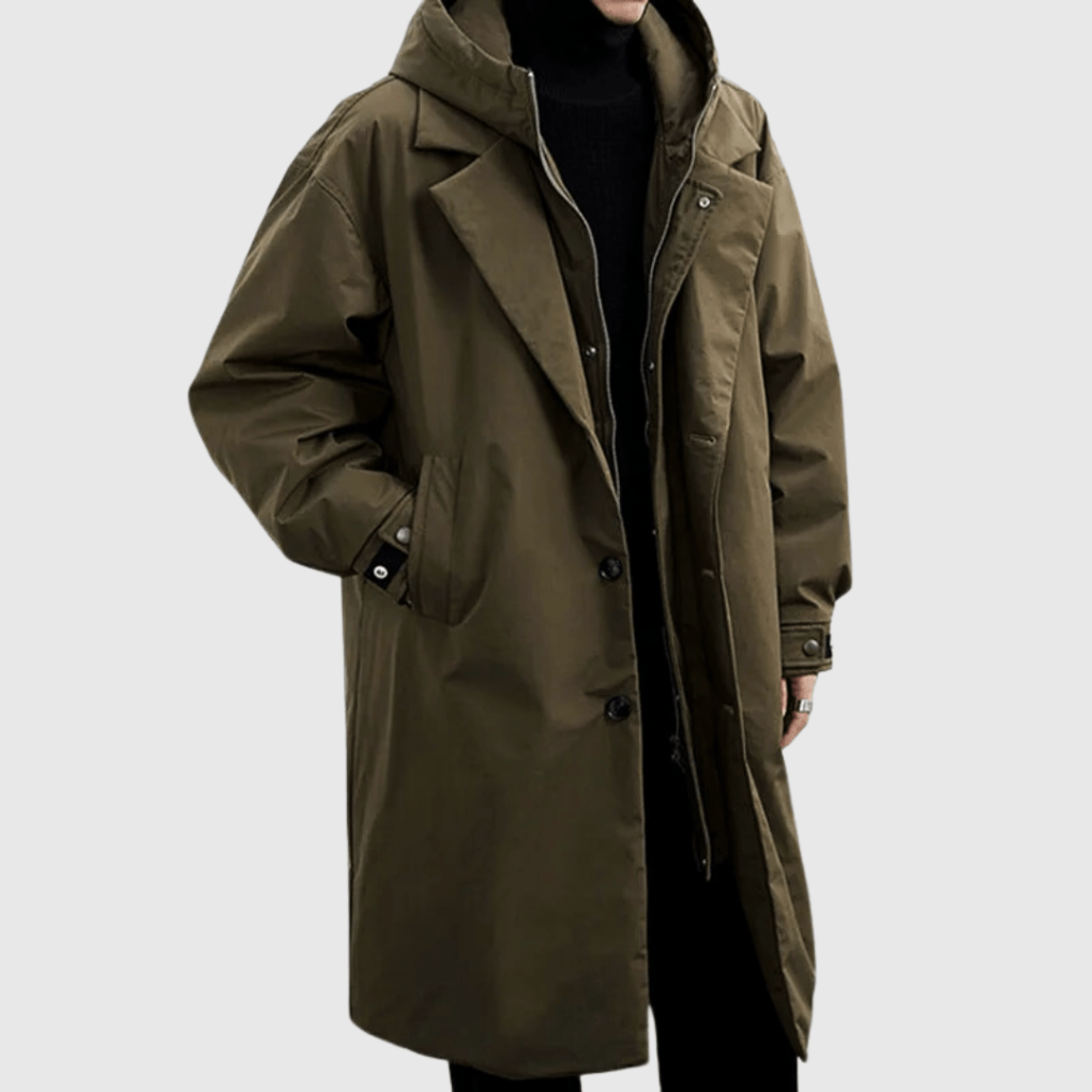 Men's waterproof raincoat for all-weather protection. Lightweight, windproof outerwear, ideal for travel & outdoor activities.