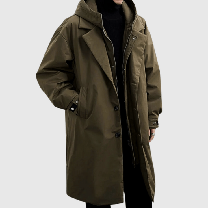 Men's waterproof raincoat for all-weather protection. Lightweight, windproof outerwear, ideal for travel & outdoor activities.